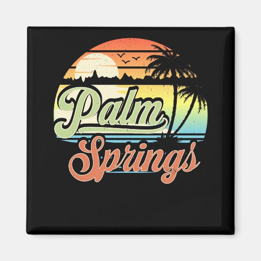 Palm Springs California Beach Vacation Sunset Magnet (Vorne)