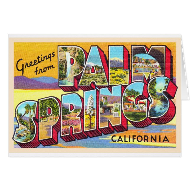 Palm Springs California CA Large Letter Postcard (Vorderseite (Horizontal))