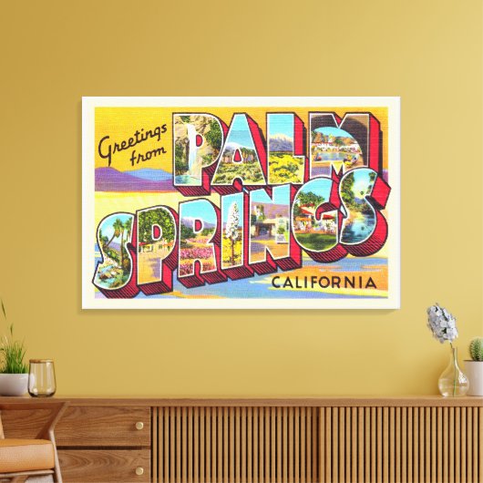 Palm Springs California CA Large Letter Postcard Leinwanddruck (Insitu (Wohnzimmer))