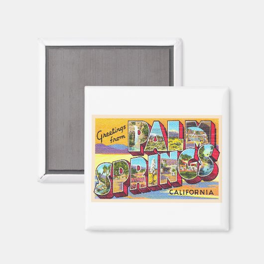 Palm Springs California CA Large Letter Postcard Magnet (Vorderseite/Rückseite)