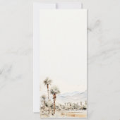 Palm Springs California Landscape Wedding Menu Einladung (Rückseite)