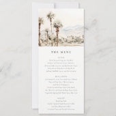 Palm Springs California Landscape Wedding Menu Einladung (Vorderseite)