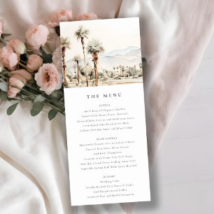 Palm Springs California Landscape Wedding Menu Einladung