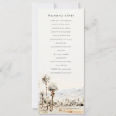 Palm Springs California Landscape Wedding Program Einladung (Rückseite)