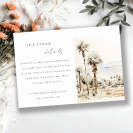 Palm Springs California Landschaft Hochzeiten Deta Begleitkarte