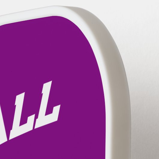 Palm Springs California Lila und weiß Pickleball Schläger (Linke Seite)