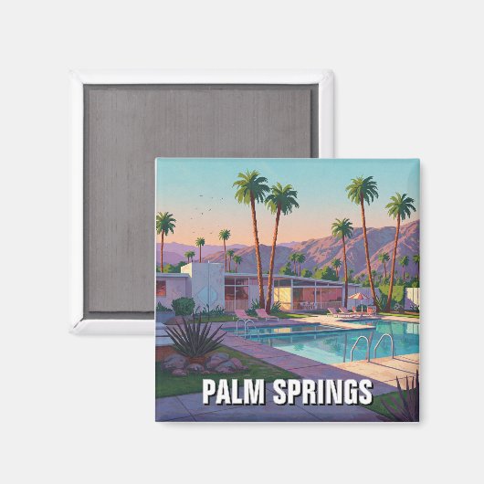 Palm Springs California Magnet (Vorderseite/Rückseite)