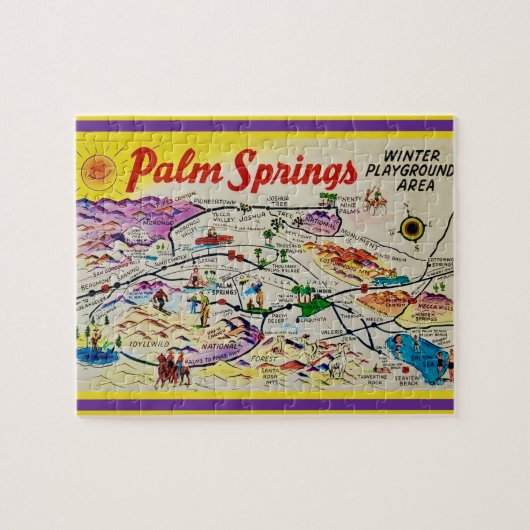 Palm Springs California Map Puzzle (Horizontal)