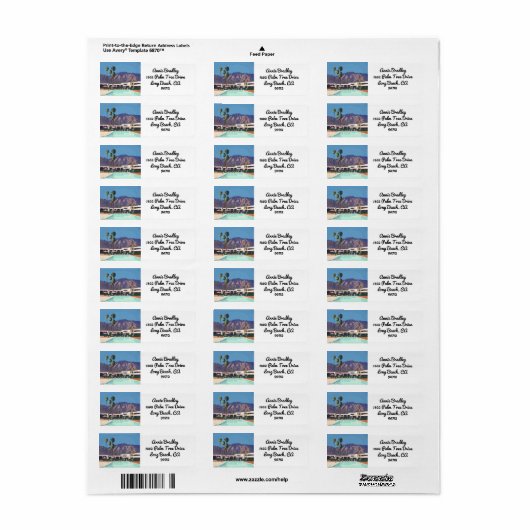 Palm Springs California Pool Hotel Trees Adresse (Vorne)