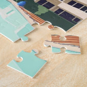 Palm Springs California Pool Hotel Trees Retro Puzzle (Seite)