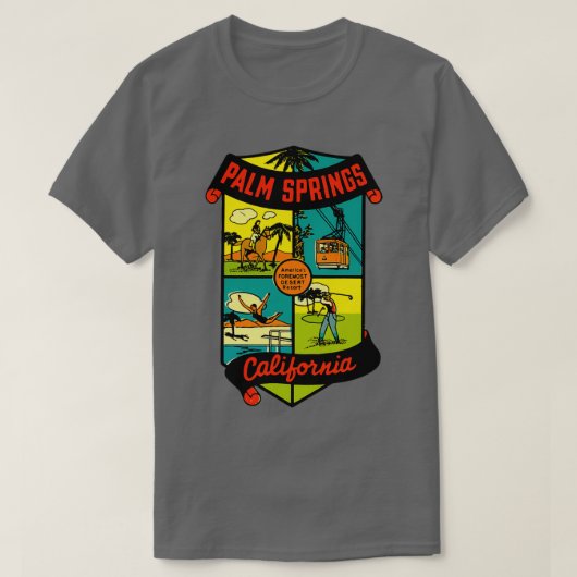 Palm Springs California T-Shirt (Design vorne)