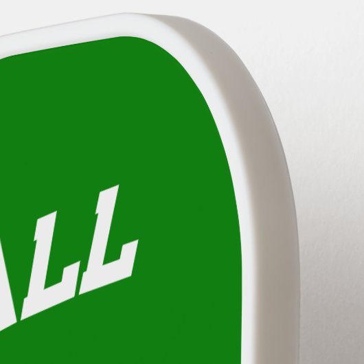 Palm Springs California USA - Green and White Cust Pickleball Schläger (Linke Seite)