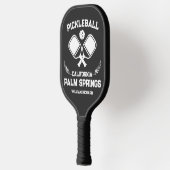 Palm Springs California USA Schwarz-Weiß-Zoll Pickleball Schläger (Links)