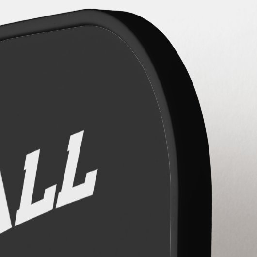 Palm Springs California USA Schwarz-Weiß-Zoll Pickleball Schläger (Linke Seite)