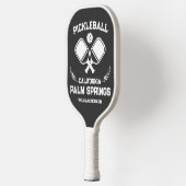 Palm Springs California USA Schwarz-Weiß-Zoll Pickleball Schläger (Links)
