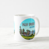 Palm Springs California Vintag Kaffeetasse (VorderseiteRechts)