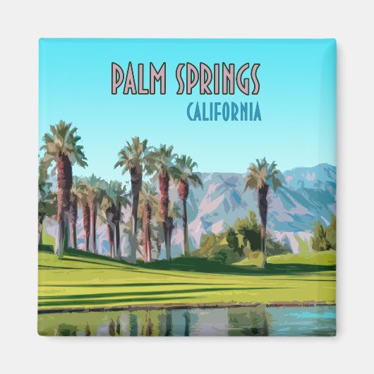 Palm Springs California Vintag Magnet (Vorne)