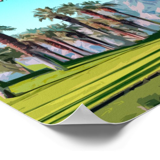 Palm Springs California Vintag Poster (Ecke)