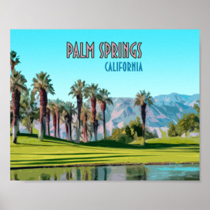 Palm Springs California Vintag Poster