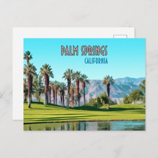 Palm Springs California Vintag Postkarte (Vorne/Hinten)
