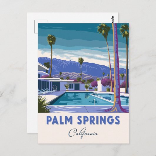 Palm Springs California Vintag Postkarte (Vorne/Hinten)