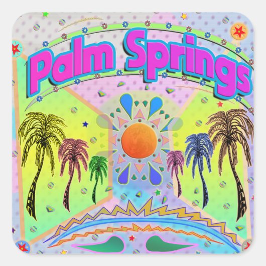 Palm Springs Calm Desire Aufkleber (Vorderseite)