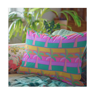 Palm Springs Caribbean Blue Tropical Palm Tree Dekokissen