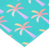 Palm Springs Caribbean Blue Tropical Palm Tree Tischdecke (Schrägansicht)