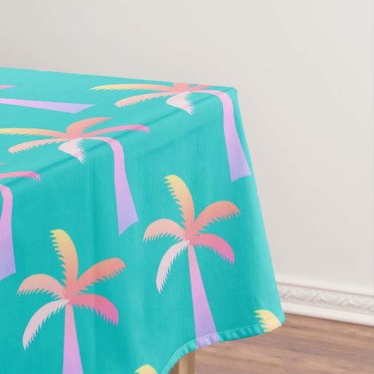 Palm Springs Caribbean Blue Tropical Palm Tree Tischdecke (Beispiel)