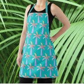 Palm Springs Caribbean Blue Tropical Palm Tree Tischdecke