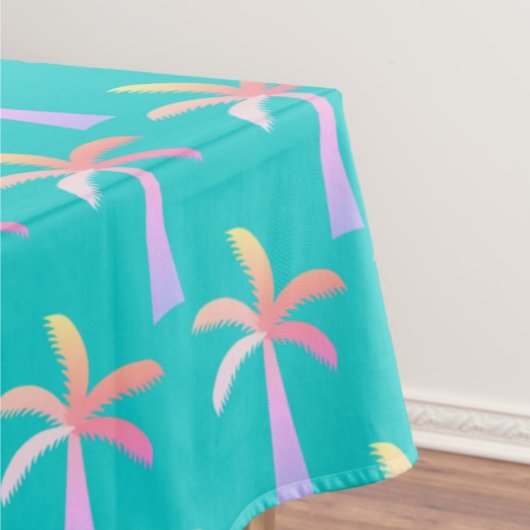 Palm Springs Caribbean Blue Tropical Palm Tree Tischdecke