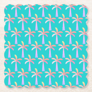 Palm Springs Caribbean Blue Tropical Palm Tree Untersetzer
