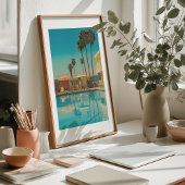 Palm Springs Chic: Vintages Motel Pool Mitte des J Poster