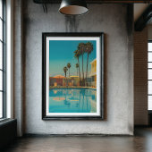 Palm Springs Chic: Vintages Motel Pool Mitte des J Poster