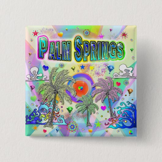Palm Springs Deep Dream Button (Vorderseite)