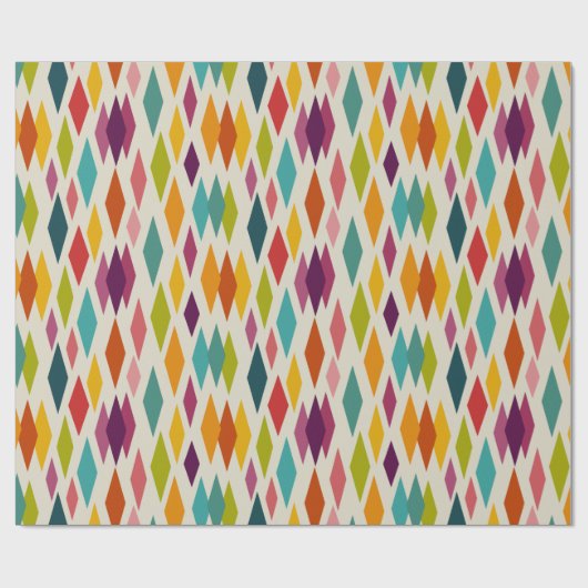 Palm Springs Diamonds Midjahrhundert Modernes Must Geschenkpapier (Flach)