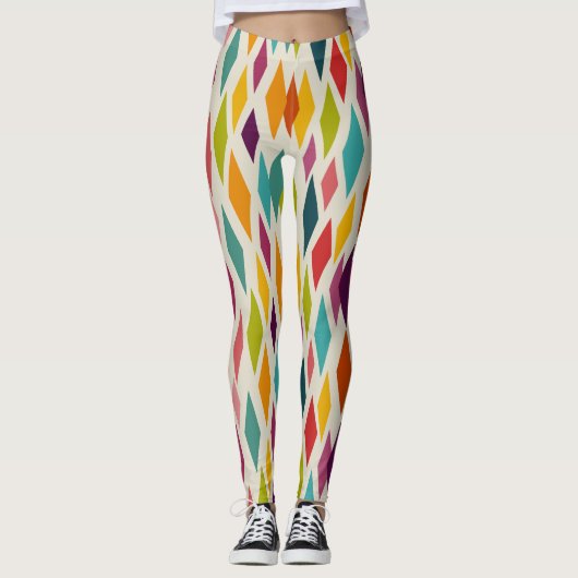 Palm Springs Diamonds Midjahrhundert Modernes Must Leggings (Vorderseite)