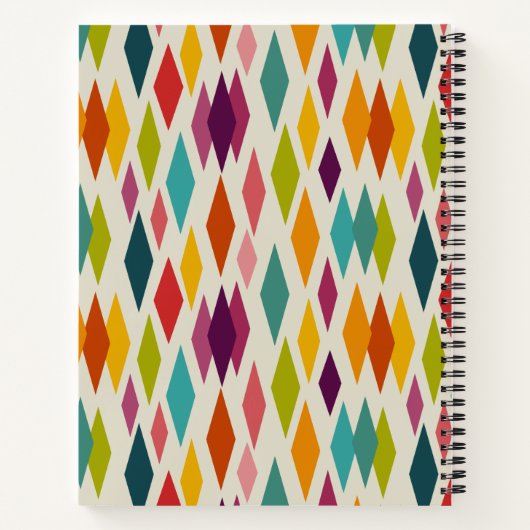 Palm Springs Diamonds Midjahrhundert Modernes Must Notizblock (Rückseite)