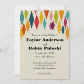 Palm Springs Diamonds Mitteljahrhundert Moderne Ho Einladung (Vorderseite)