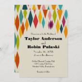 Palm Springs Diamonds Mitteljahrhundert Moderne Ho Einladung (Vorne/Hinten)