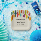 Palm Springs Diamonds Mitteljahrhundert Moderne Ho Pappteller (Party)