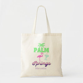 palm springs flamingo tropical bachelorette party tragetasche