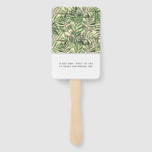 Palm Springs Gastgeschenk Hochzeit Fächer (Rückseite)