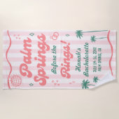 Palm Springs Junggeselinnen-Abschied Strandtuch (Vorderseite)
