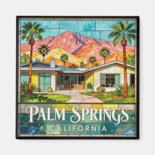 Palm Springs Kalifornien Buntglas🌴 Magnet