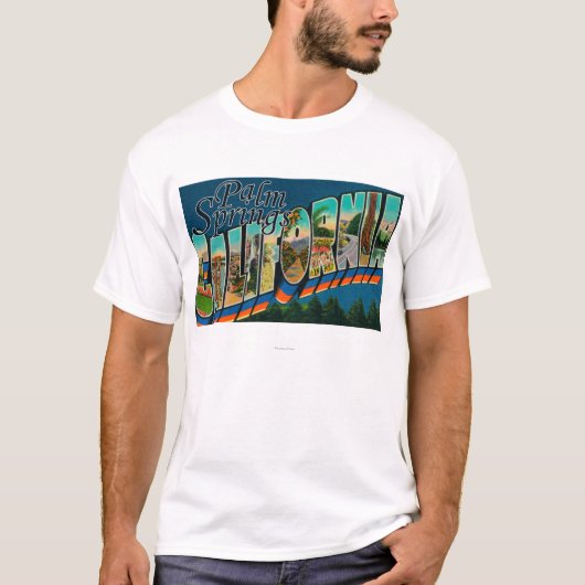 Palm Springs, Kalifornien - große Buchstabe-Szenen T-Shirt (Vorderseite)