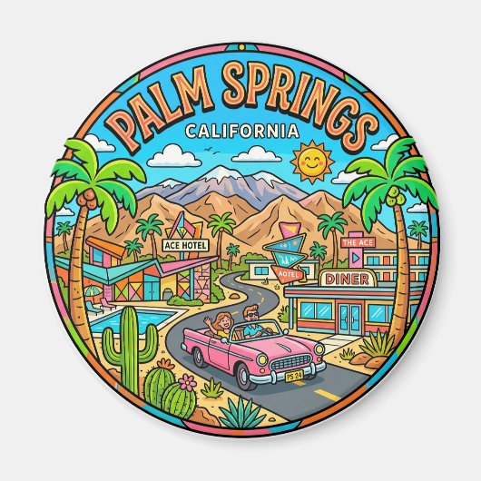 Palm Springs Kalifornien Magnet (Vorne)