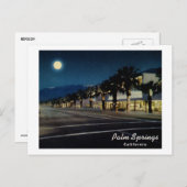 Palm Springs, Kalifornien, nächtlich Vintag Postkarte (Vorne/Hinten)