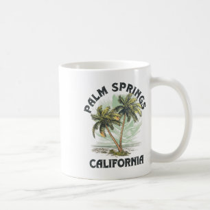 Palm Springs Kalifornien Palmen Vintage Strand für Kaffeetasse