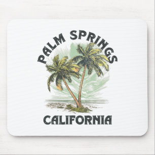 Palm Springs Kalifornien Palmen Vintage Strand für Mousepad